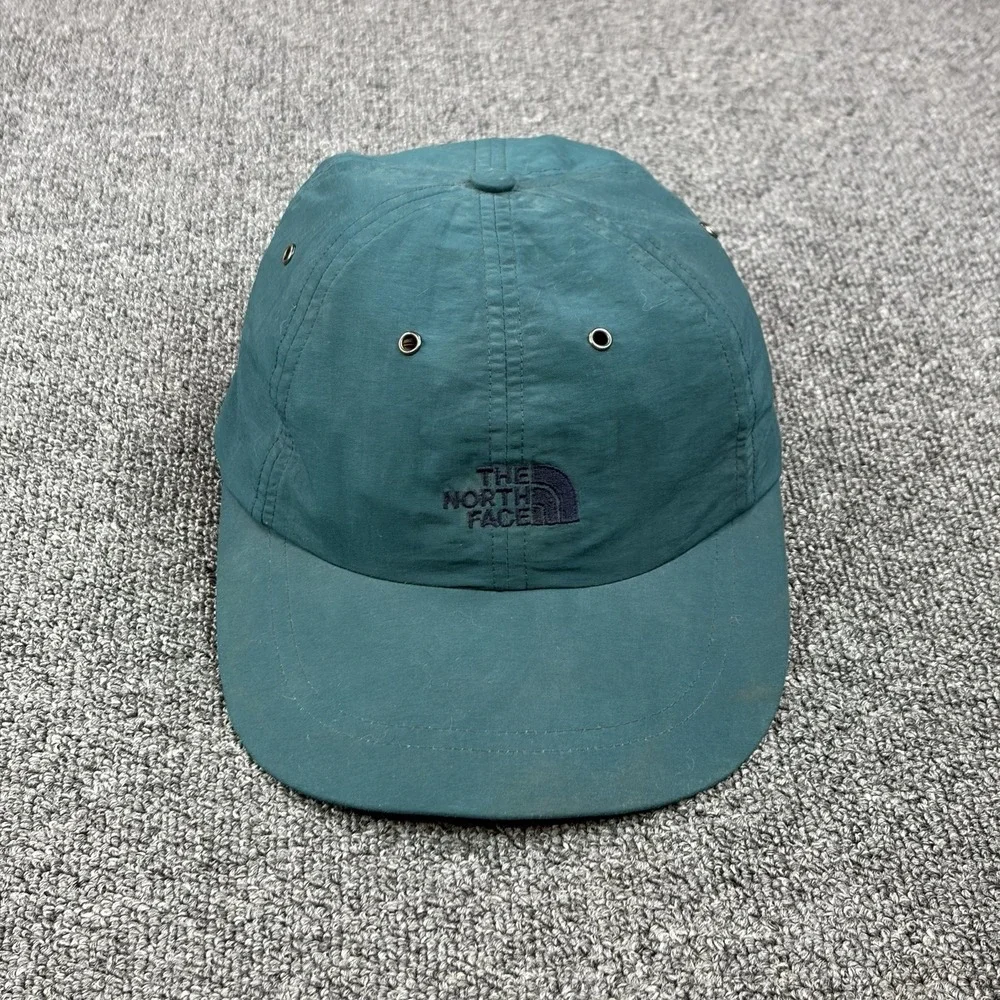 Vintage North Face Wide Brim Nylon Hat Cap Mens Green‎ Aqua Running Hiking Climb